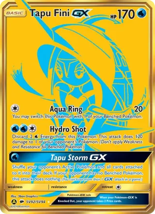 Tapu Fini-GX #SV92 · Hidden Fates Shiny Vault Pokémon card