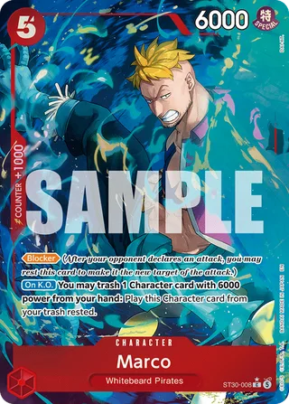 Marco (Full Art) #ST30-008-full-art · ST-30: Starter Deck 30 EX Luffy & Ace One Piece card