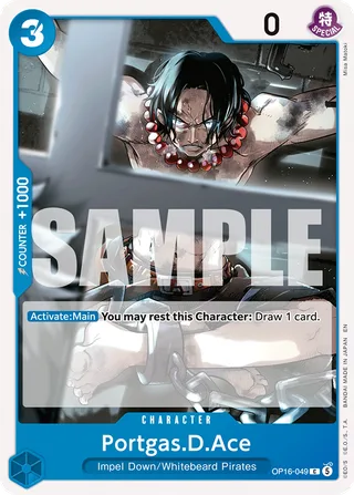 Portgas.D.Ace #OP16-049 · The Time of Battle Release Event Cards One Piece card