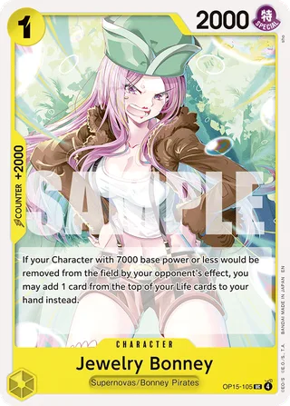 Jewelry Bonney #OP15-105 · Adventure on Kami's Island One Piece card