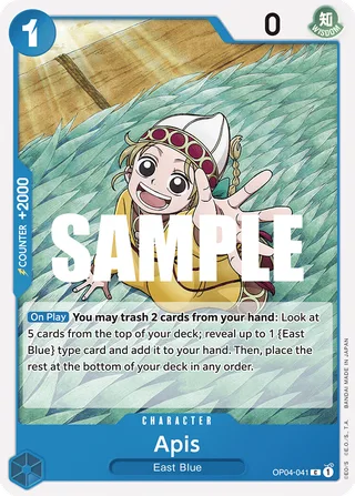 Apis #OP04-041 · Kingdoms of Intrigue Pre-Release Cards One Piece card