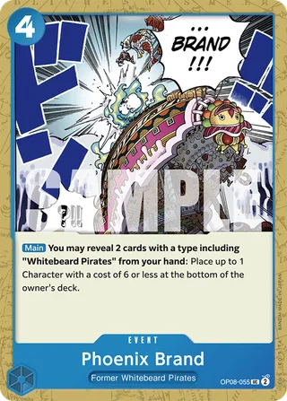 Phoenix Brand #OP08-055 · Two Legends Pre-Release Cards One Piece card