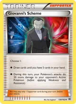 Giovanni's Scheme #138 · BREAKthrough Pokémon card