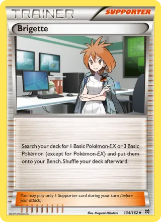Brigette #134 · BREAKthrough Pokémon card