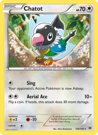 Chatot #128 · BREAKthrough Pokémon card