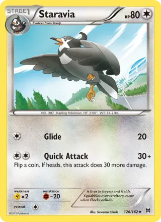 Staravia #126 · BREAKthrough Pokémon card
