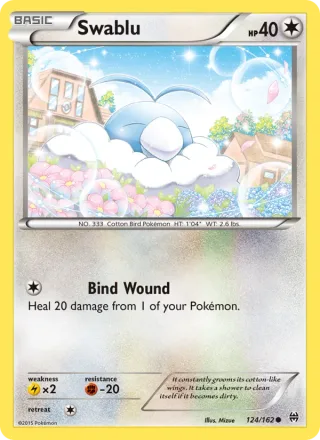 Swablu #124 · BREAKthrough Pokémon card