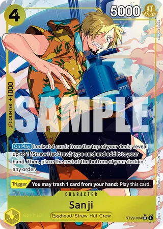 Sanji (Full Art) #ST29-004-full-art · ST-29: Starter Deck 29 Egghead One Piece card