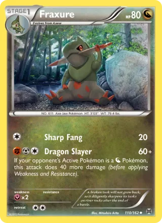 Fraxure #110 · BREAKthrough Pokémon card