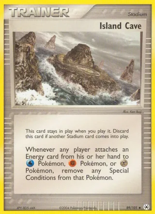 Island Cave #89 · Hidden Legends Pokémon card