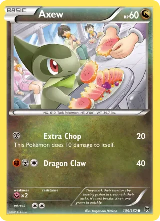 Axew #109 · BREAKthrough Pokémon card