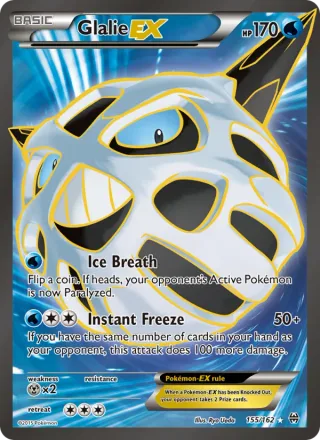 Glalie EX #155 · BREAKthrough Pokémon card