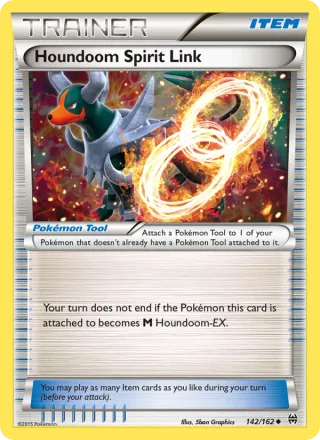 Houndoom Spirit Link #142 · BREAKthrough Pokémon card