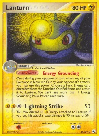 Lanturn #38 · Hidden Legends Pokémon card