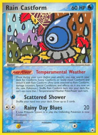 Rain Castform #23 · Hidden Legends Pokémon card