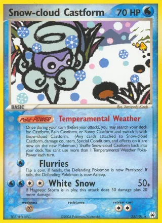 Snow-cloud Castform #25 · Hidden Legends Pokémon card