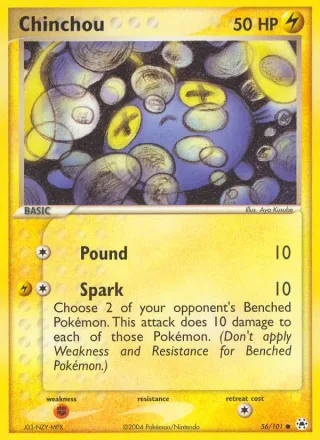 Chinchou #56 · Hidden Legends Pokémon card