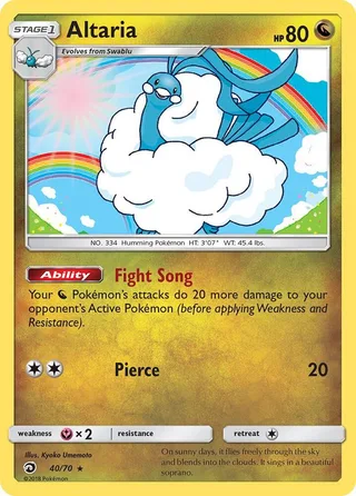 Altaria #40 · Dragon Majesty Pokémon card