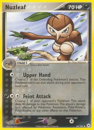 Nuzleaf #45 · Hidden Legends Pokémon card
