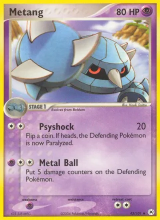Metang #43 · Hidden Legends Pokémon card