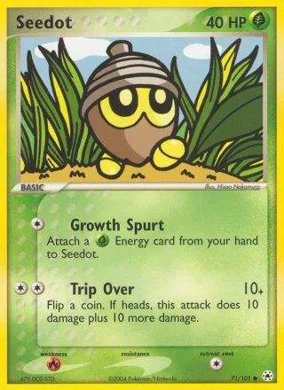 Seedot #71 · Hidden Legends Pokémon card