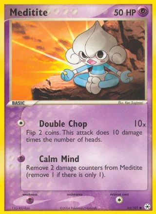 Meditite #65 · Hidden Legends Pokémon card