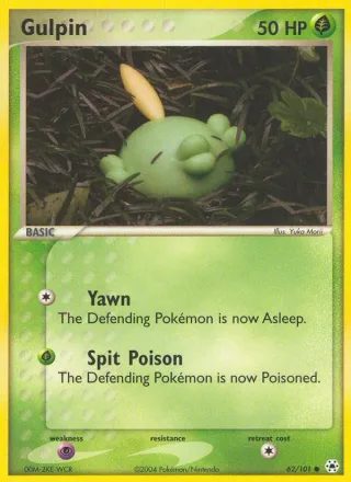 Gulpin #62 · Hidden Legends Pokémon card