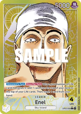 Enel (Alternate Art) #OP05-098-alternate-art · Awakening of the New Era One Piece card