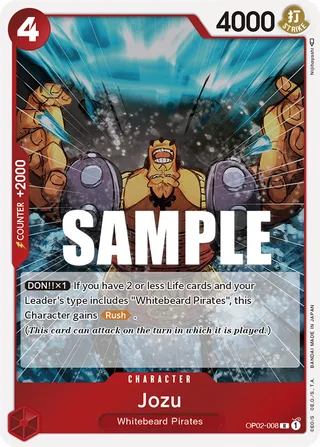 Jozu #OP02-008 · ST-15: Starter Deck 15 RED Edward.Newgate One Piece card