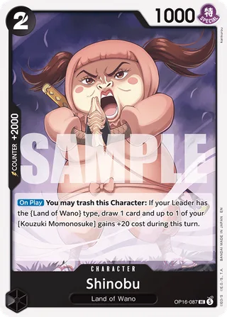 Shinobu #OP16-087 · The Time of Battle Release Event Cards One Piece card