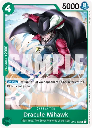 Dracule Mihawk #OP15-027 · Adventure on Kami's Island One Piece card