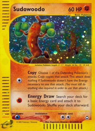Sudowoodo #H24 · Aquapolis Pokémon card