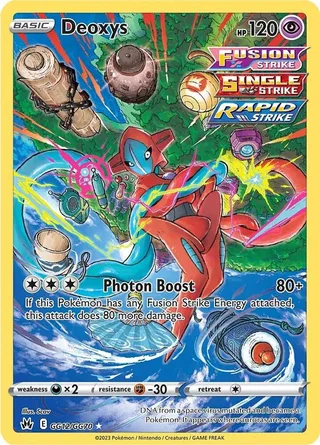 Deoxys #GG12 · Crown Zenith Galarian Gallery Pokémon card
