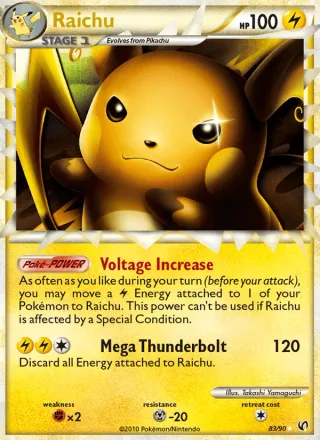 Raichu #83 · Undaunted Pokémon card