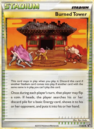 Burned Tower #71 · Undaunted Pokémon card