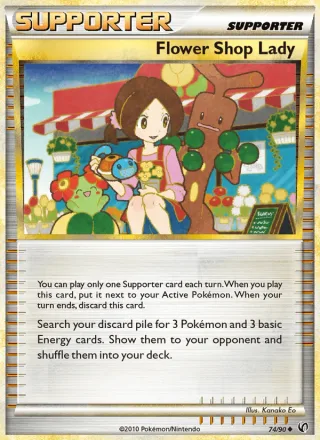 Flower Shop Lady #74 · Undaunted Pokémon card