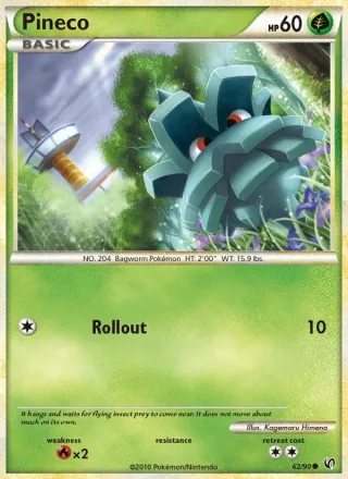 Pineco #62 · Undaunted Pokémon card