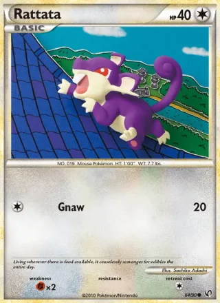 Rattata #64 · Undaunted Pokémon card