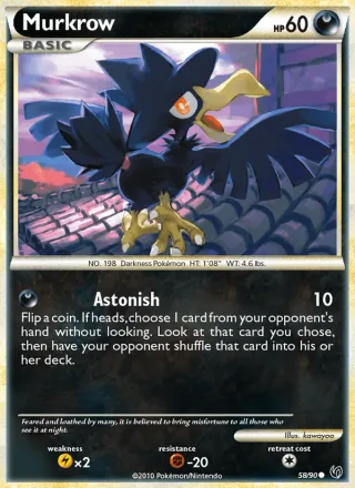 Murkrow #58 · Undaunted Pokémon card