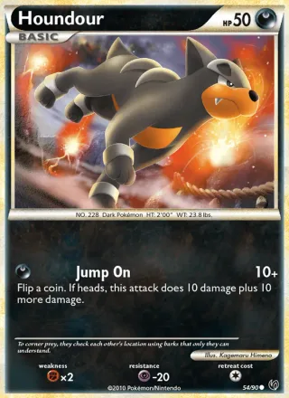 Houndour #54 · Undaunted Pokémon card