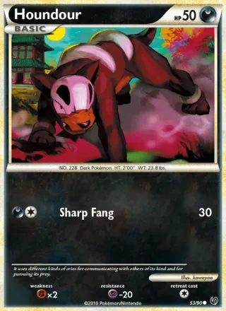 Houndour #53 · Undaunted Pokémon card
