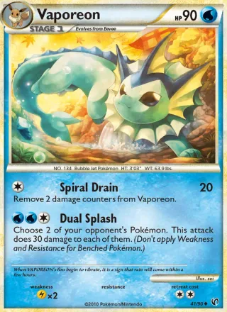 Vaporeon #41 · Undaunted Pokémon card