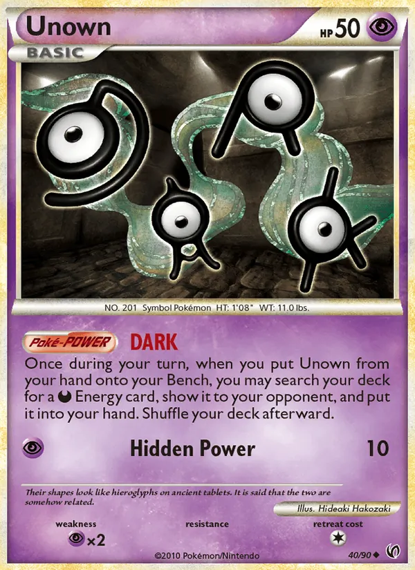 Unown full card art