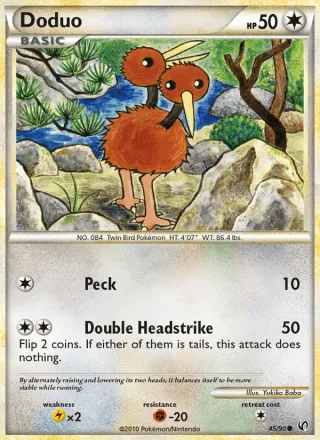 Doduo #45 · Undaunted Pokémon card