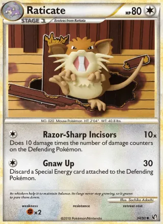Raticate #34 · Undaunted Pokémon card
