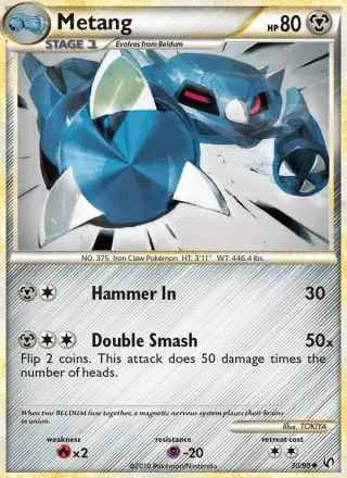 Metang #30 · Undaunted Pokémon card