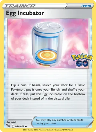 Egg Incubator #066 · Pokémon GO Pokémon card