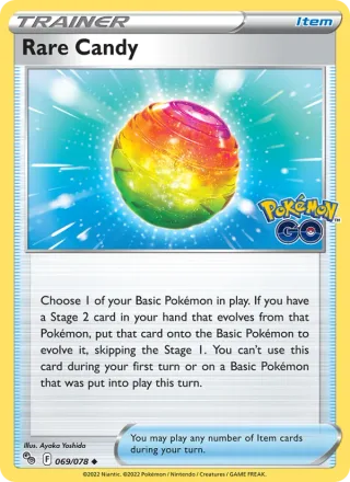 Rare Candy #069 · Pokémon GO Pokémon card