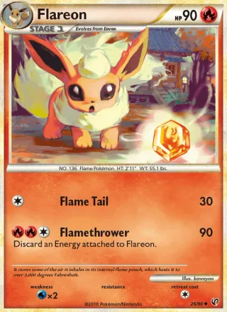 Flareon #26 · Undaunted Pokémon card