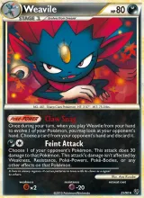 Weavile · Undaunted Pokémon card